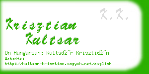 krisztian kultsar business card